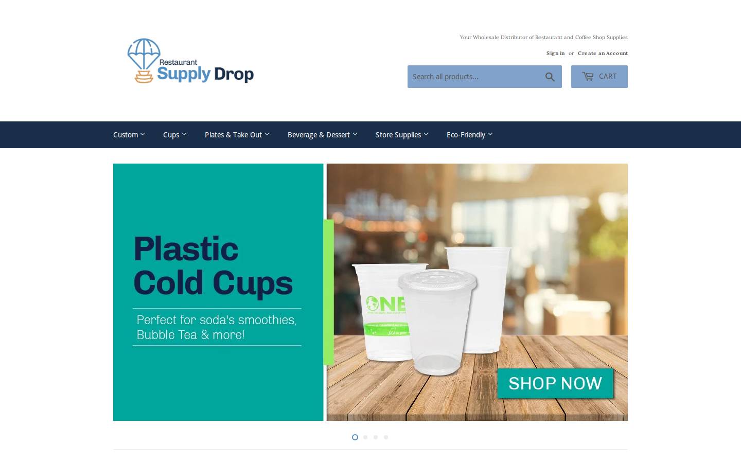 restaurantsupplydrop.com homepage screenshot