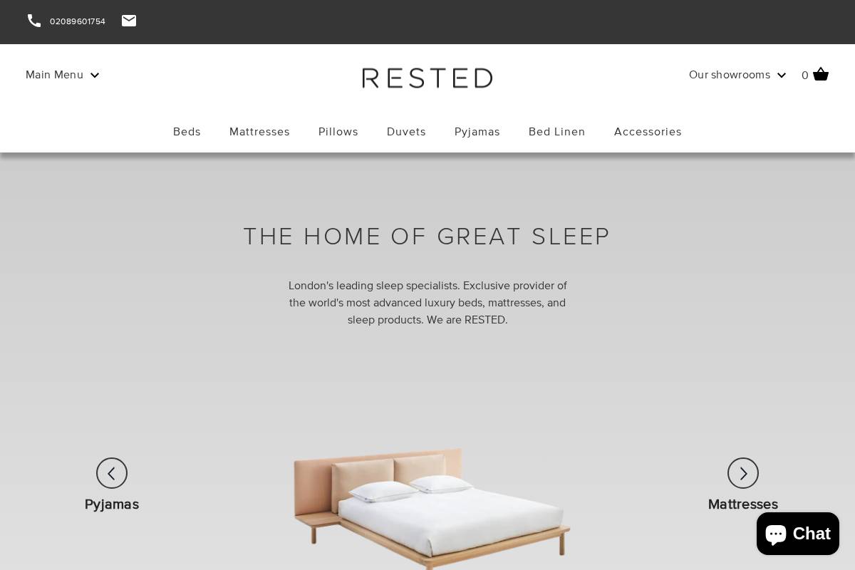 Rested | Sleep Engineering homepage screenshot