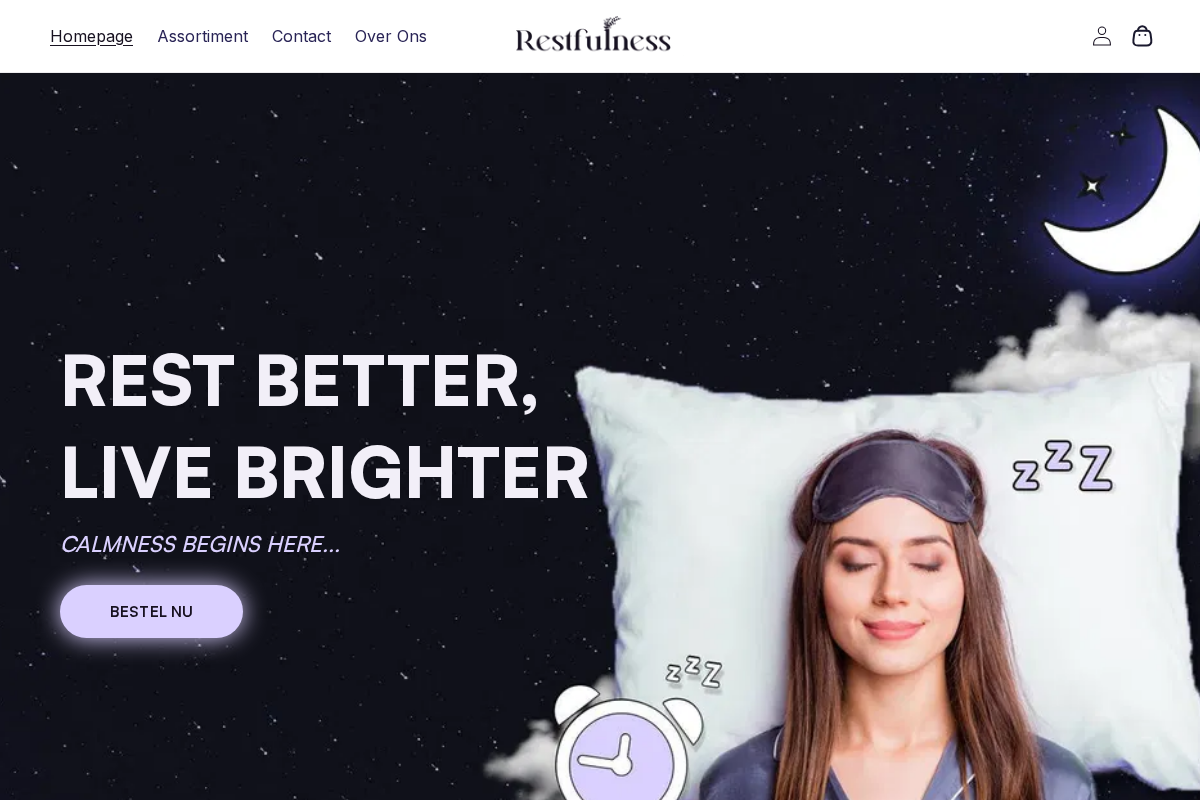 Restfulness homepage screenshot