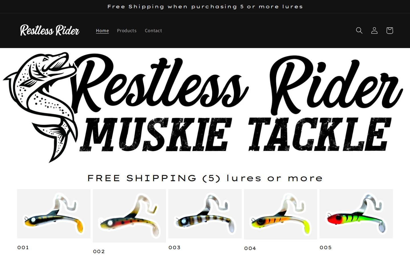 restlessridertackle.com homepage screenshot