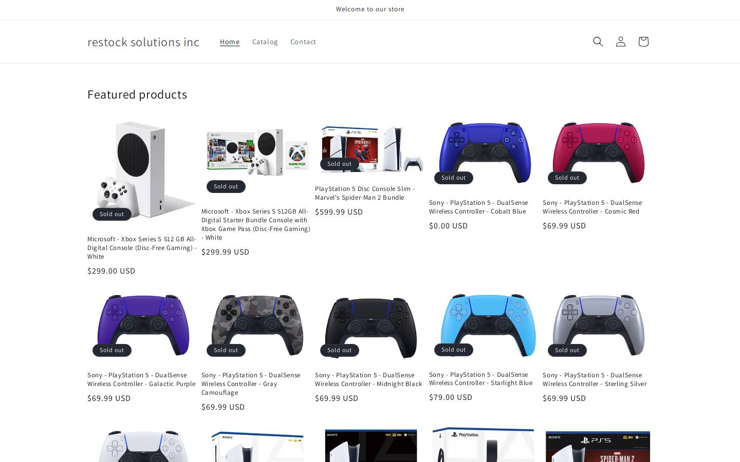 restocksolutions.com homepage screenshot