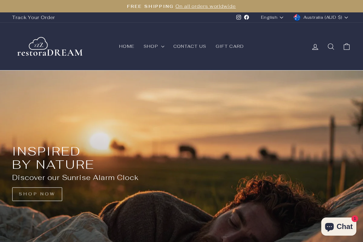 Restora Dream homepage screenshot