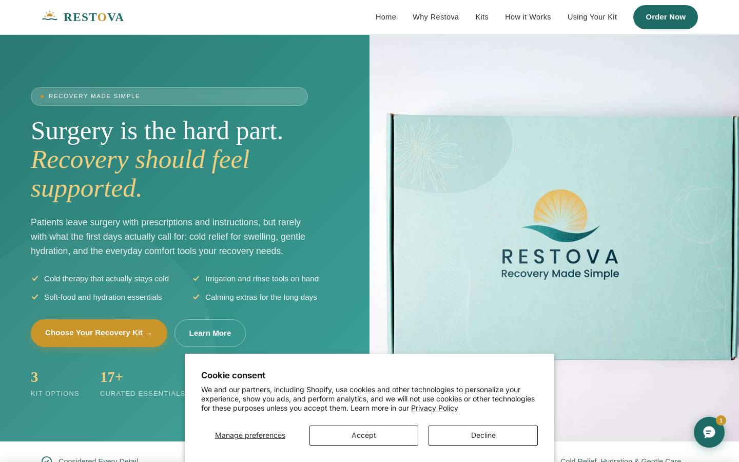 restova.co homepage screenshot