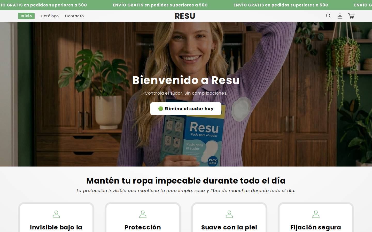 Resu homepage screenshot