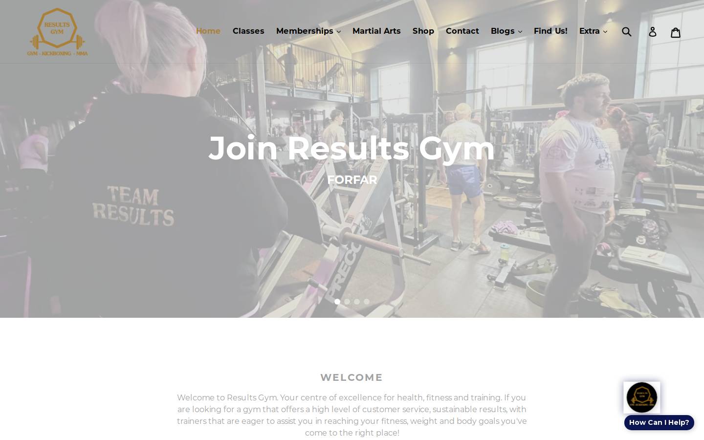 results-gym.com homepage screenshot