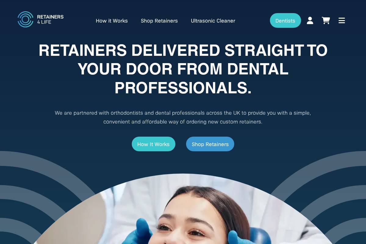 Retainers4life homepage screenshot