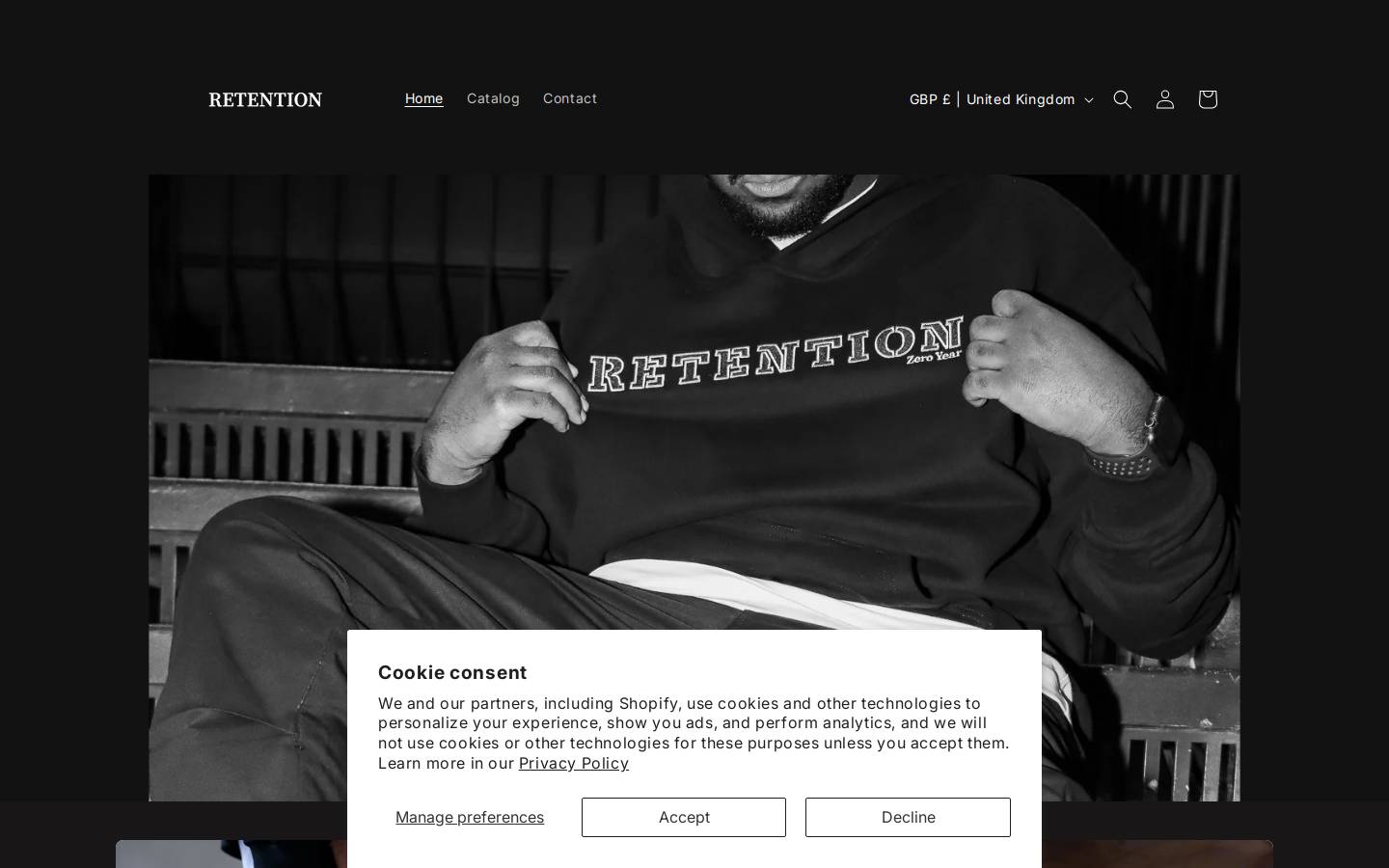 retentionldn.com homepage screenshot