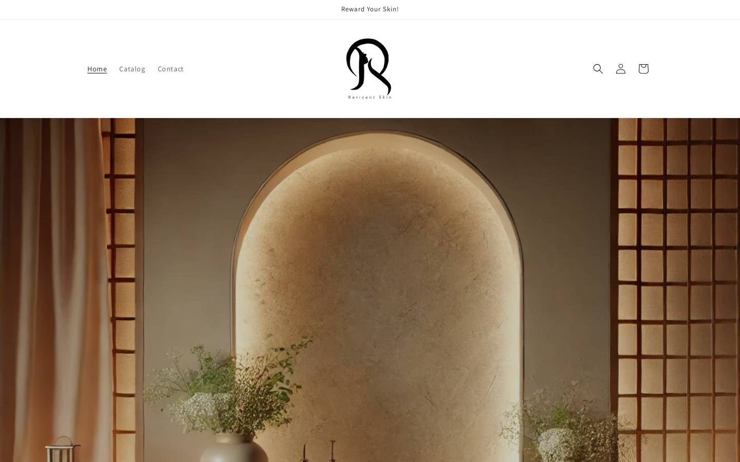reticentskin.com homepage screenshot