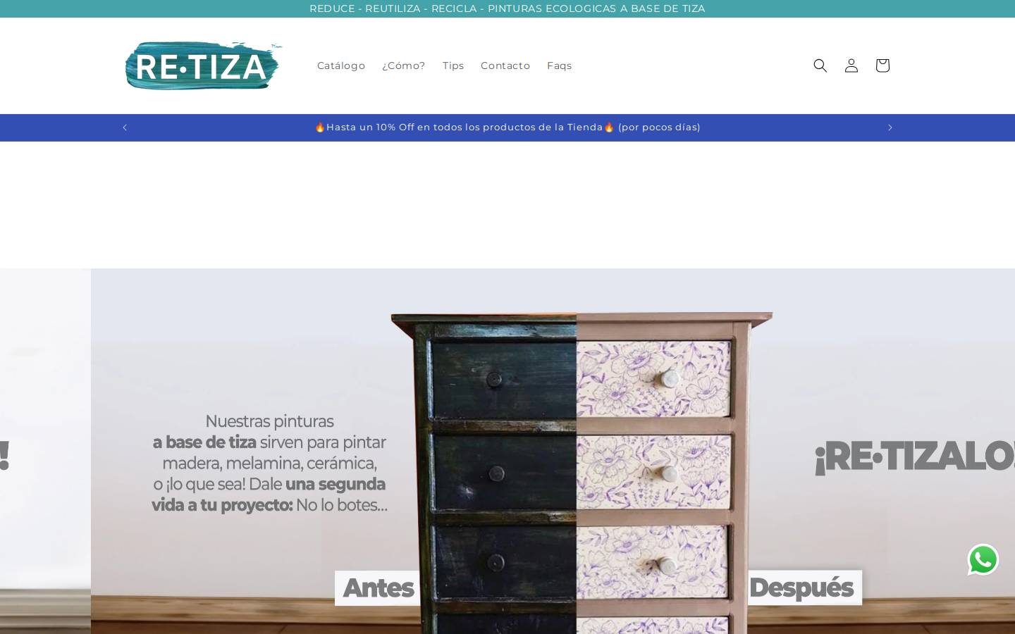 retiza.cl homepage screenshot