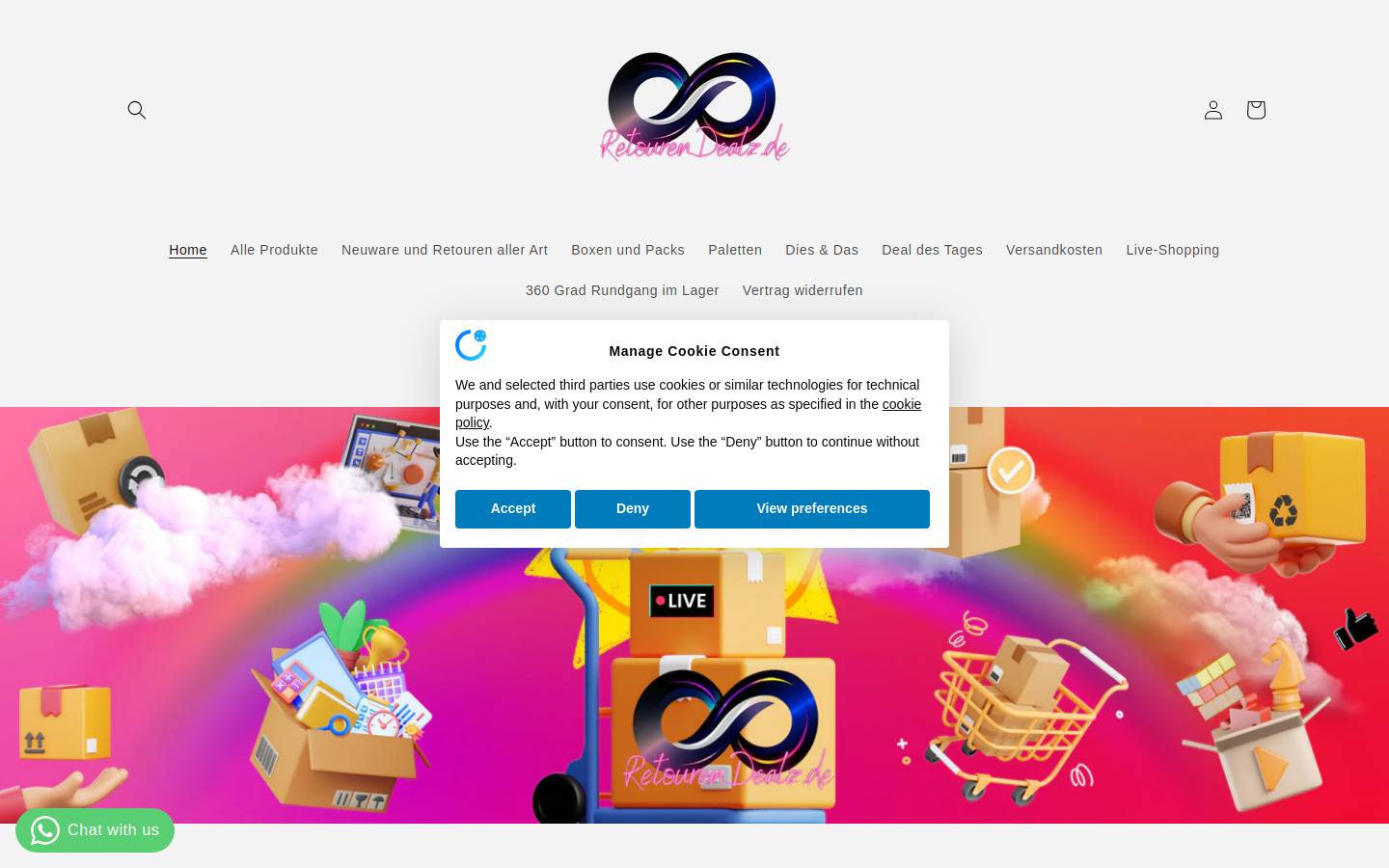 Retouren Flohmarkt homepage screenshot