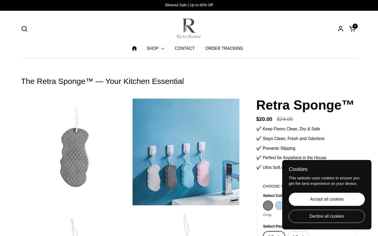 retrahome.com homepage screenshot
