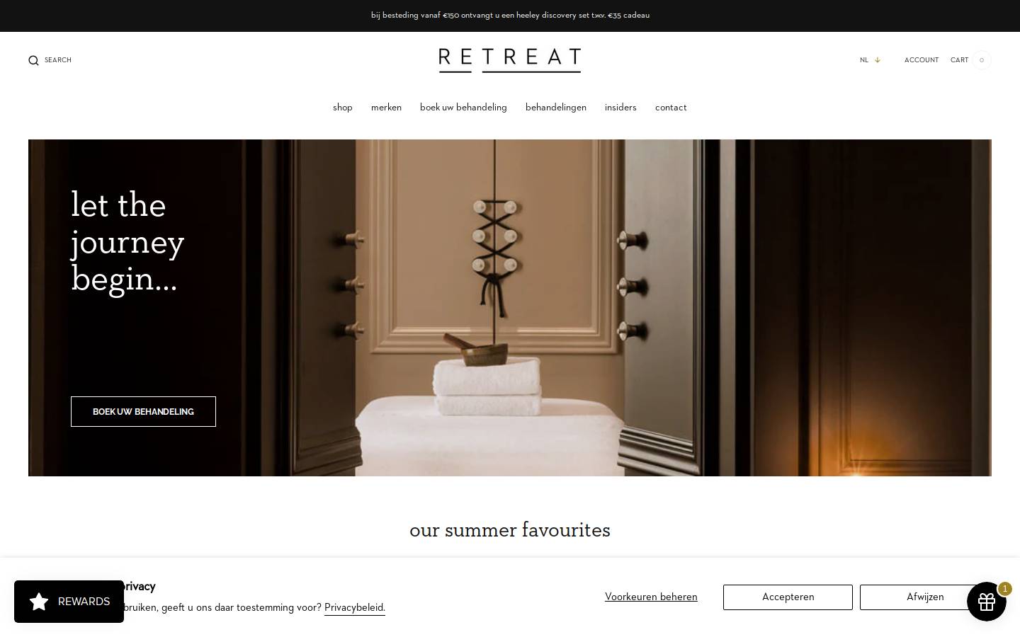 Retreat B.V. homepage screenshot