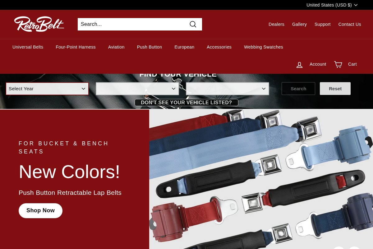 RetroBelt homepage screenshot
