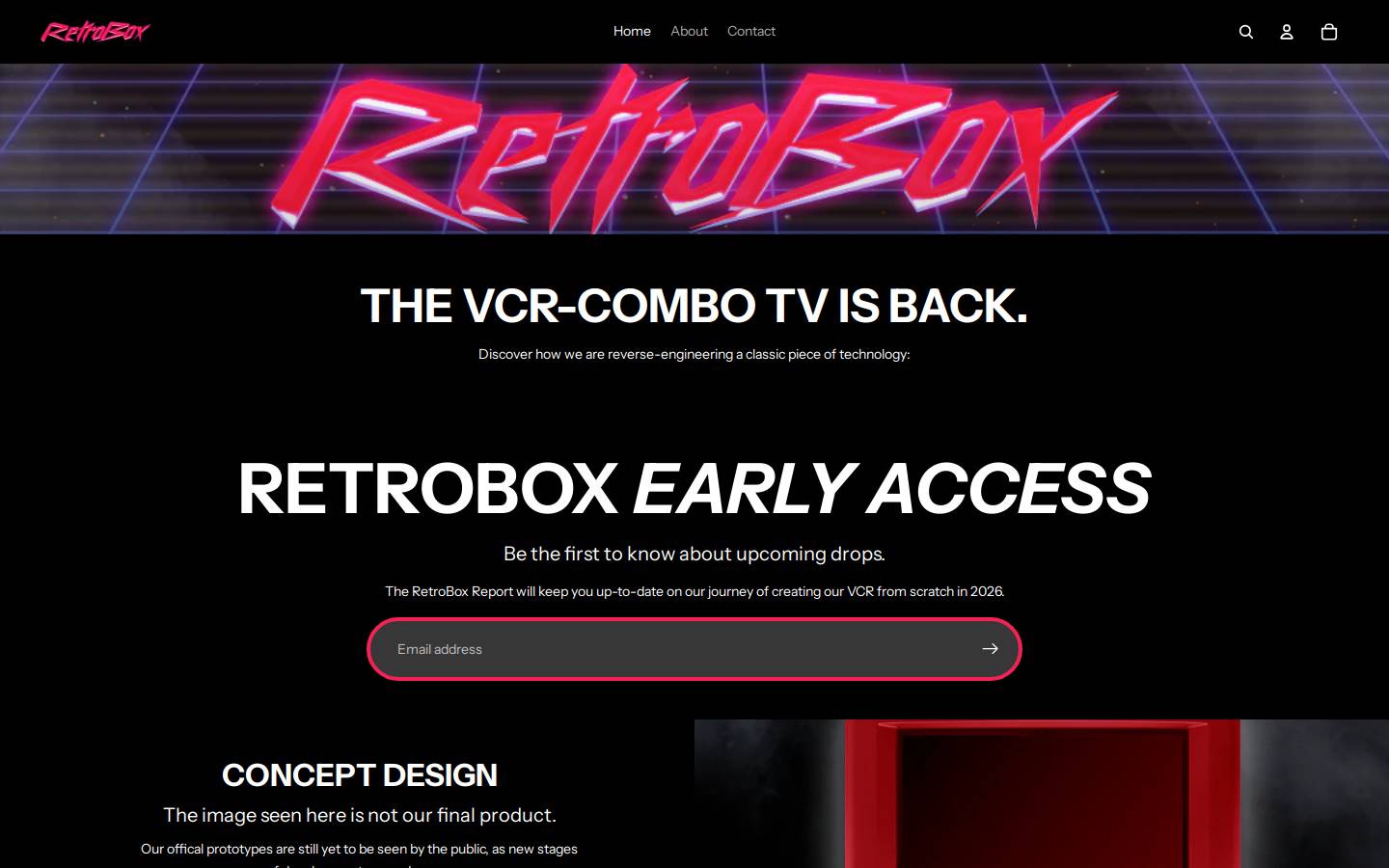 retrobox.us homepage screenshot