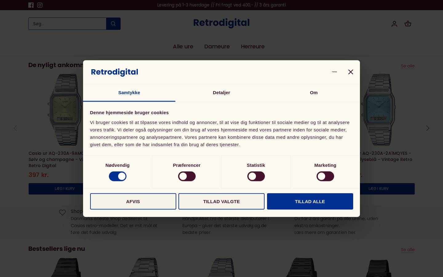 Retrodigital homepage screenshot