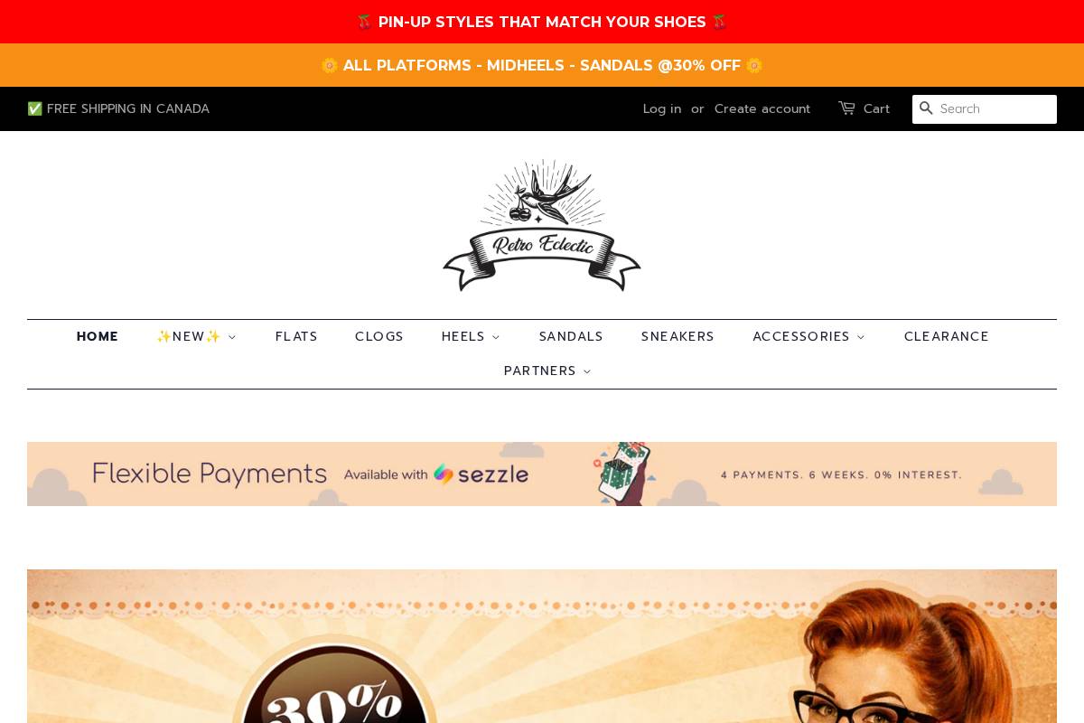 retroeclectic.ca homepage screenshot