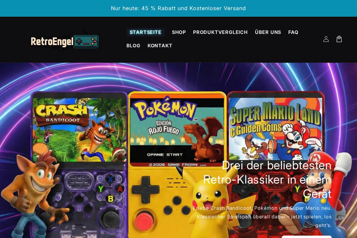 retroengel.de homepage screenshot