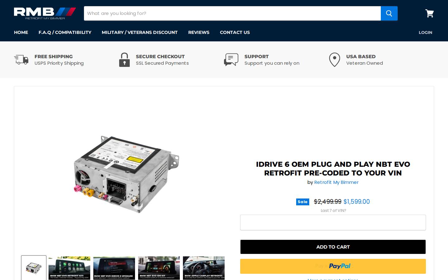 retrofitmybimmer.com homepage screenshot