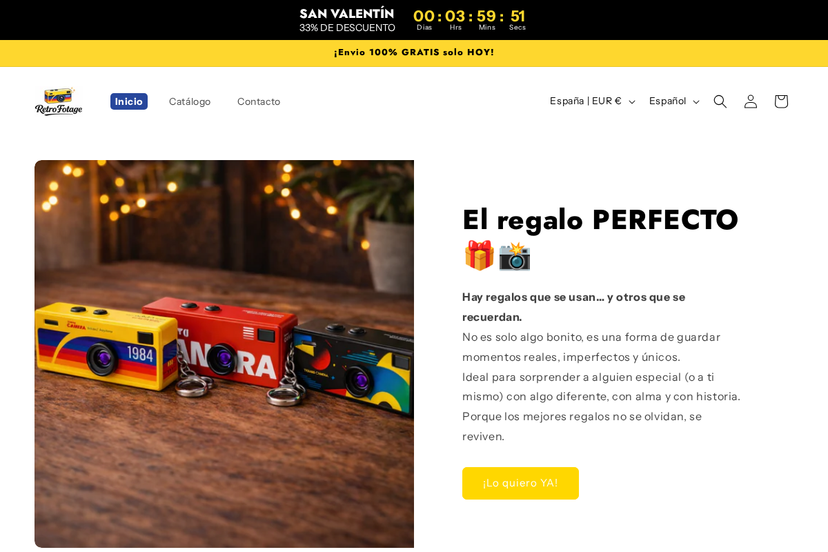 Retro Fotage homepage screenshot