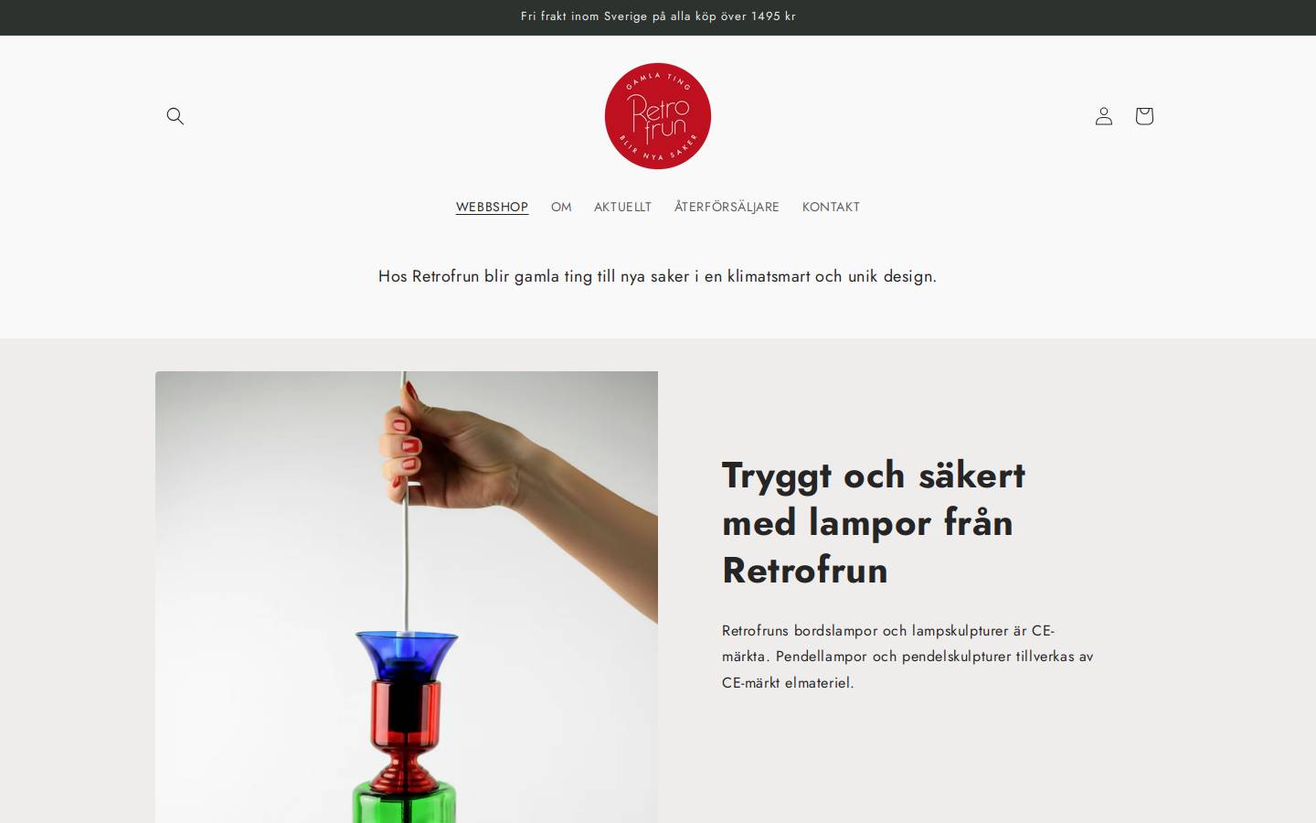 retrofrun.se homepage screenshot
