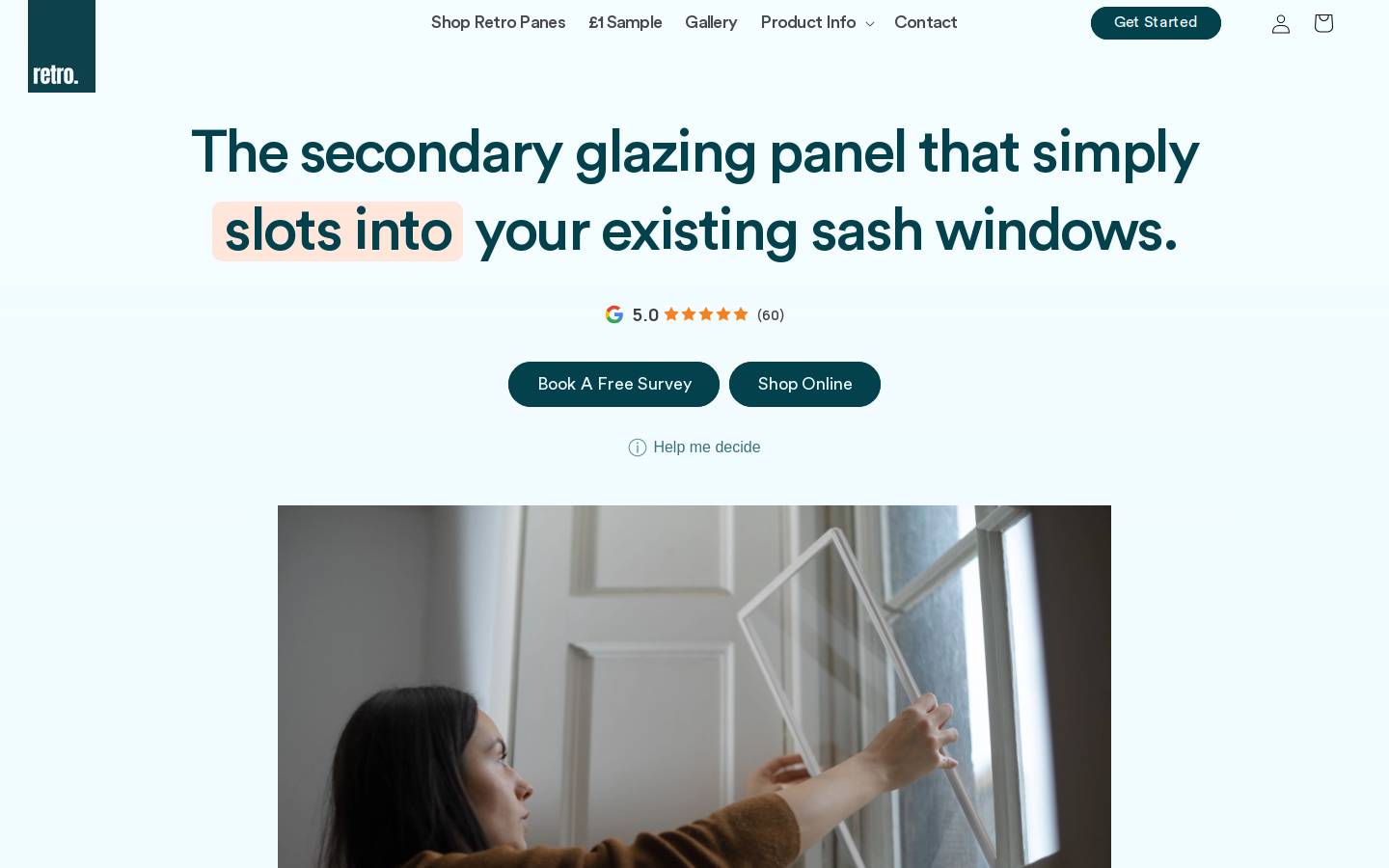 retroglazing.co.uk homepage screenshot