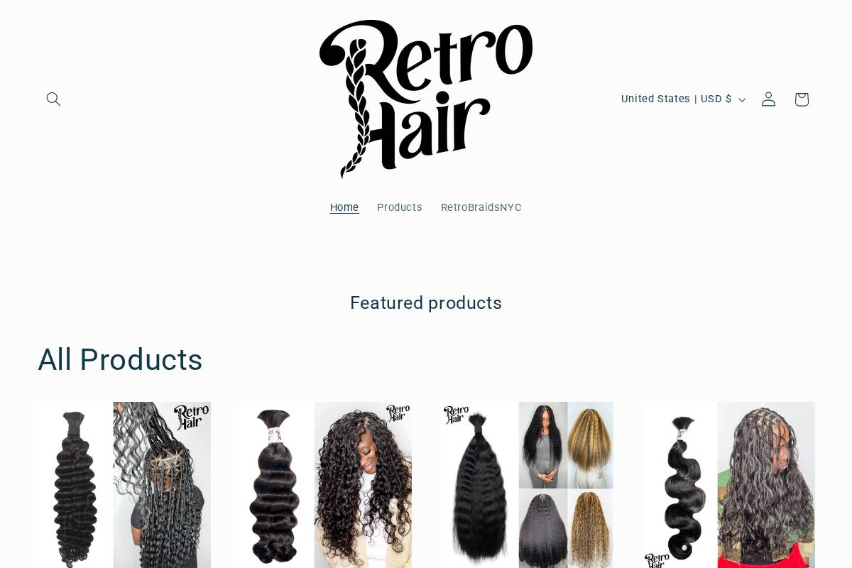 retrohairnyc.com homepage screenshot
