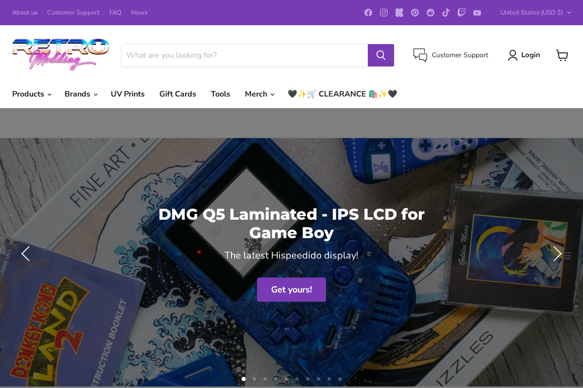 Retro Modding homepage screenshot