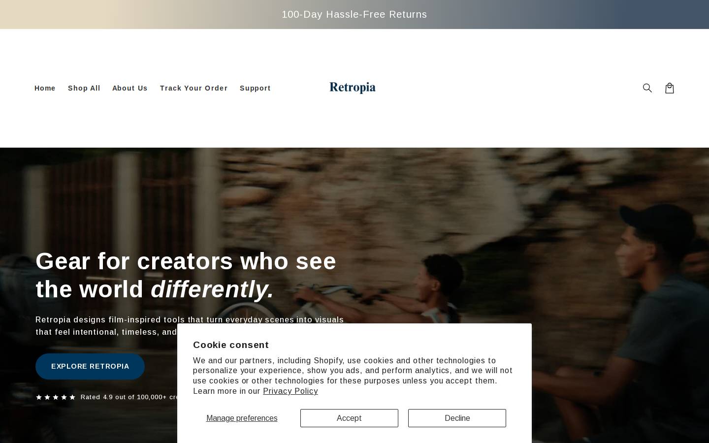 retropialens.com homepage screenshot