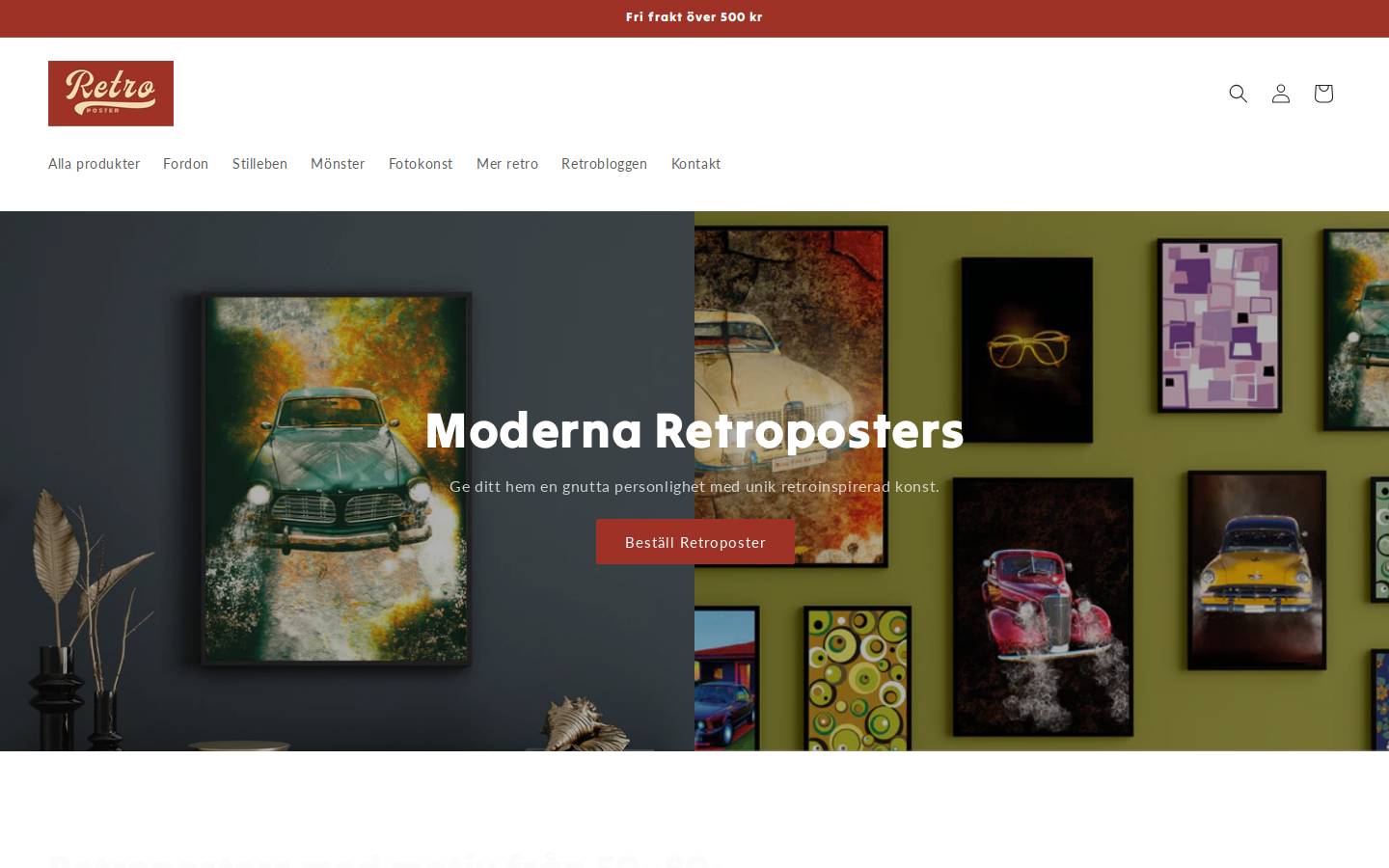Retroposter homepage screenshot