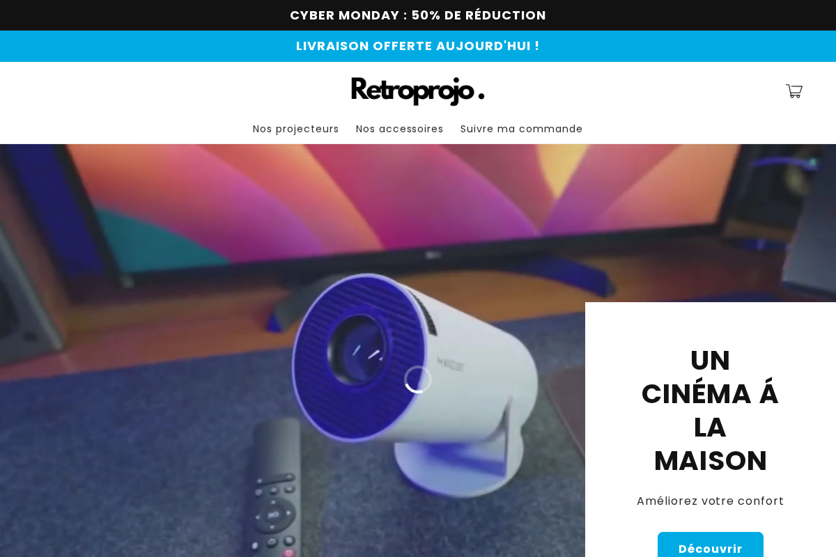 Retroprojo homepage screenshot