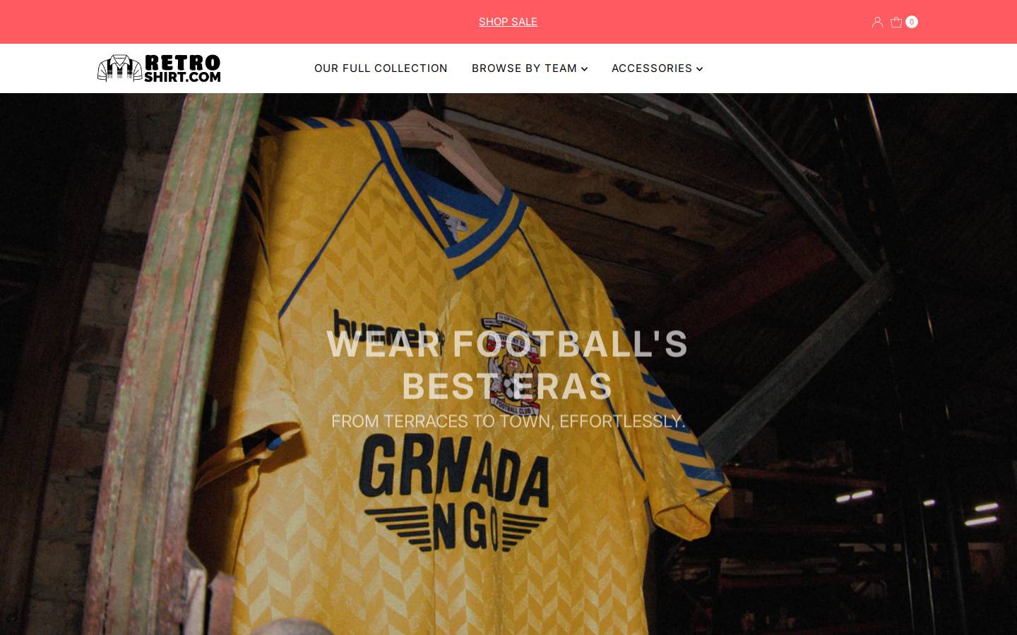 retroshirt.com homepage screenshot