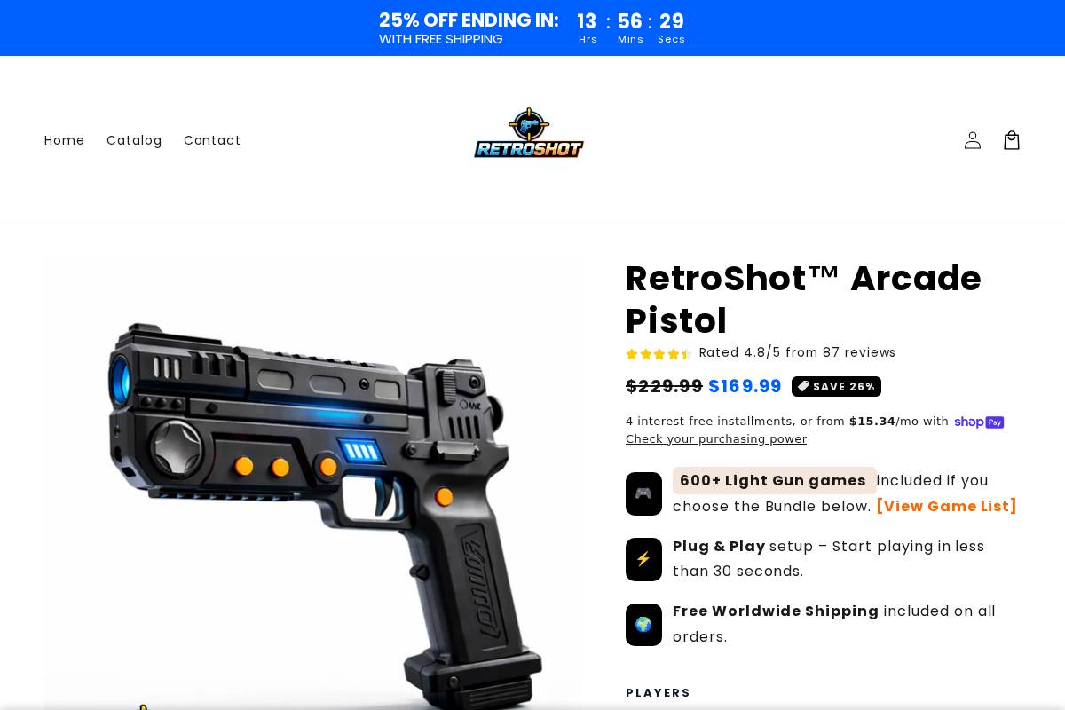 Retroshot homepage screenshot