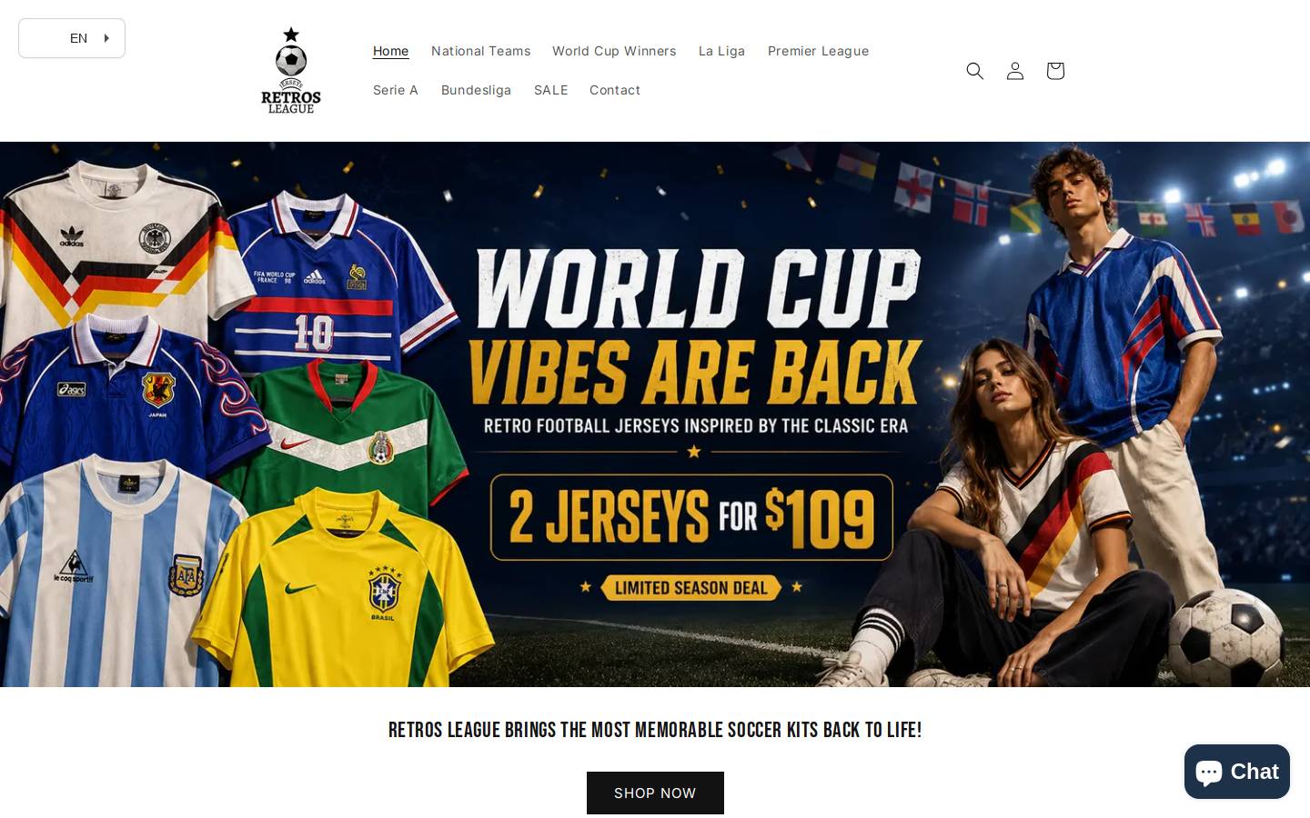 retrosleague.com homepage screenshot