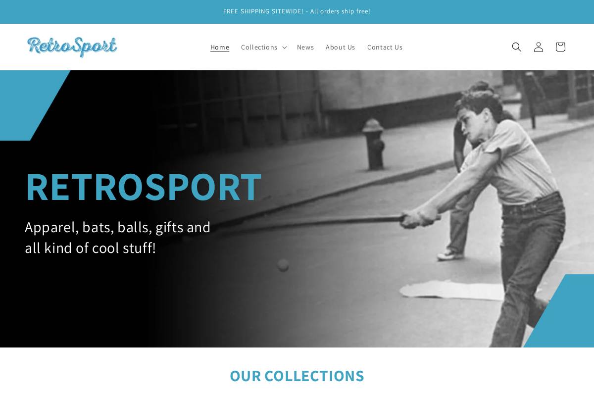 retrosportco.com homepage screenshot