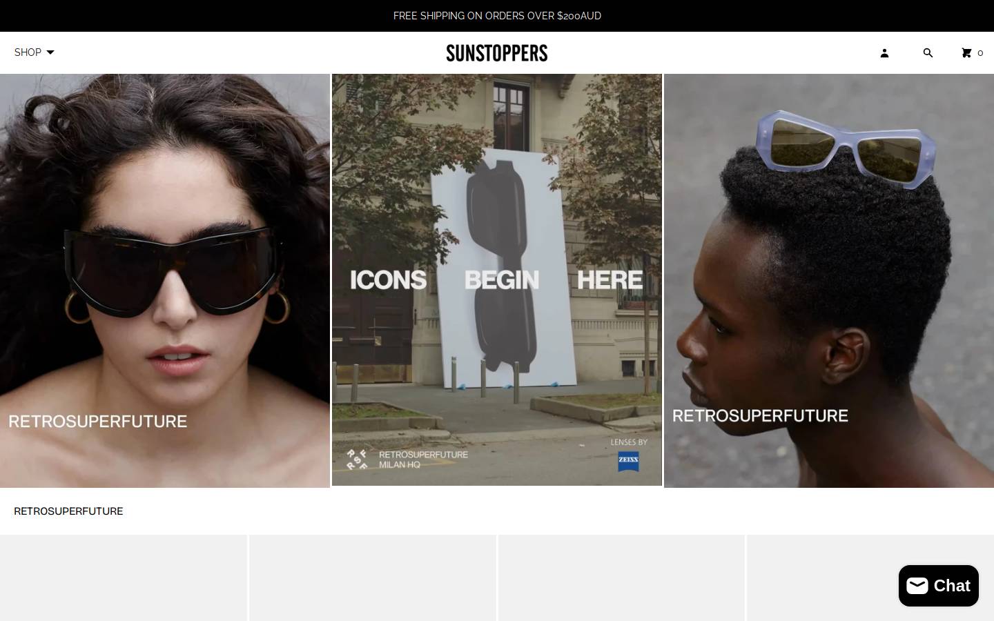 Retrosuperfuture homepage screenshot