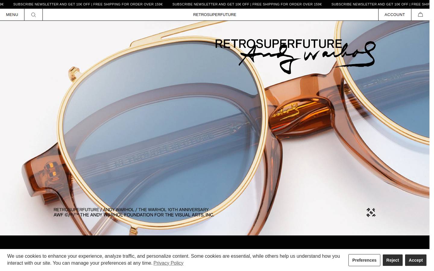 Retrosuperfuture homepage screenshot