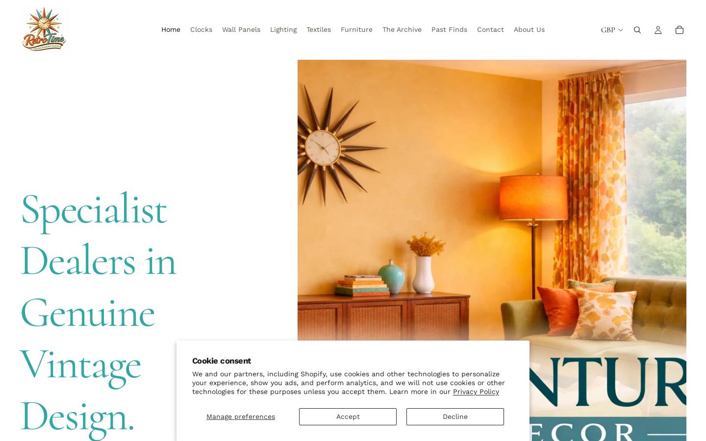 retrotime.co.uk homepage screenshot