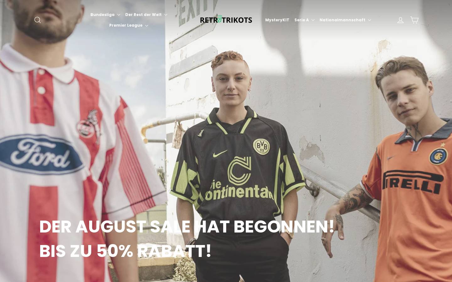 Retrotrikots homepage screenshot
