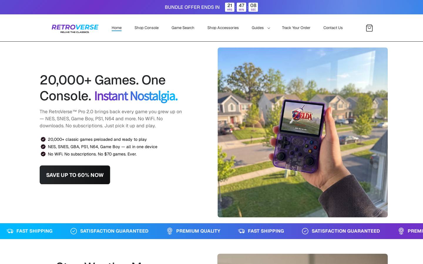 retroversepro.com homepage screenshot