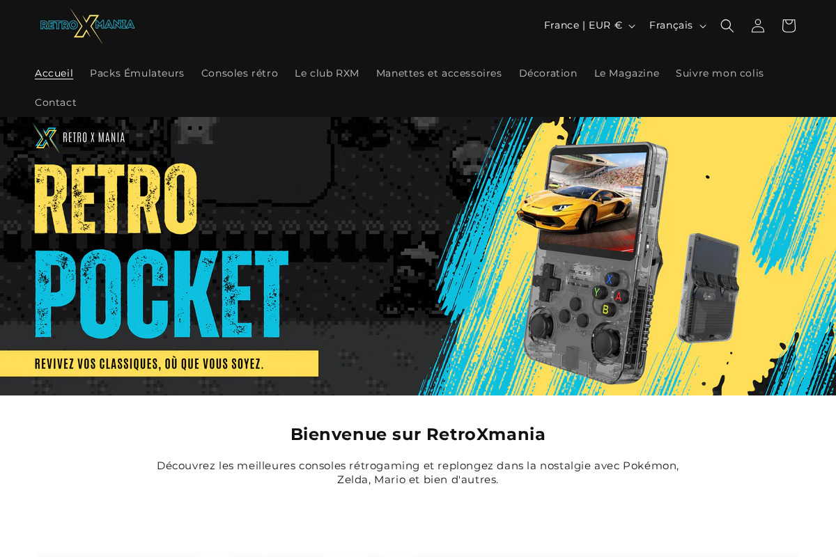 Retroxmania homepage screenshot