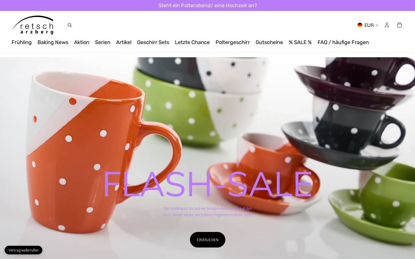 retsch-shop.de homepage screenshot