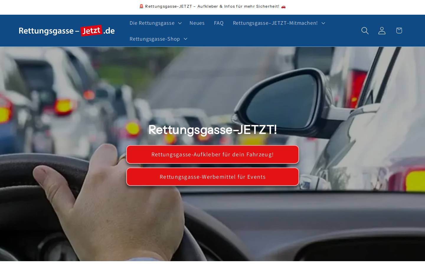 rettungsgasse-jetzt.de homepage screenshot