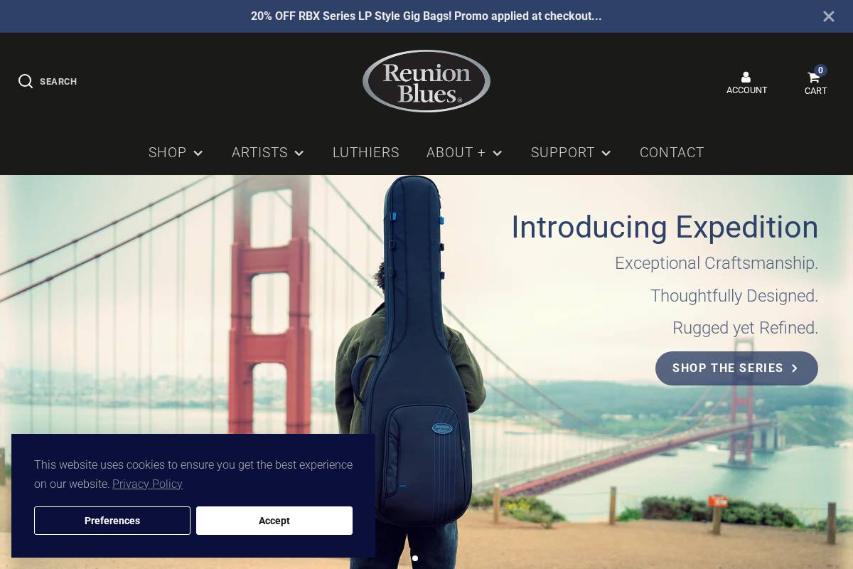 REUNION BLUES homepage screenshot