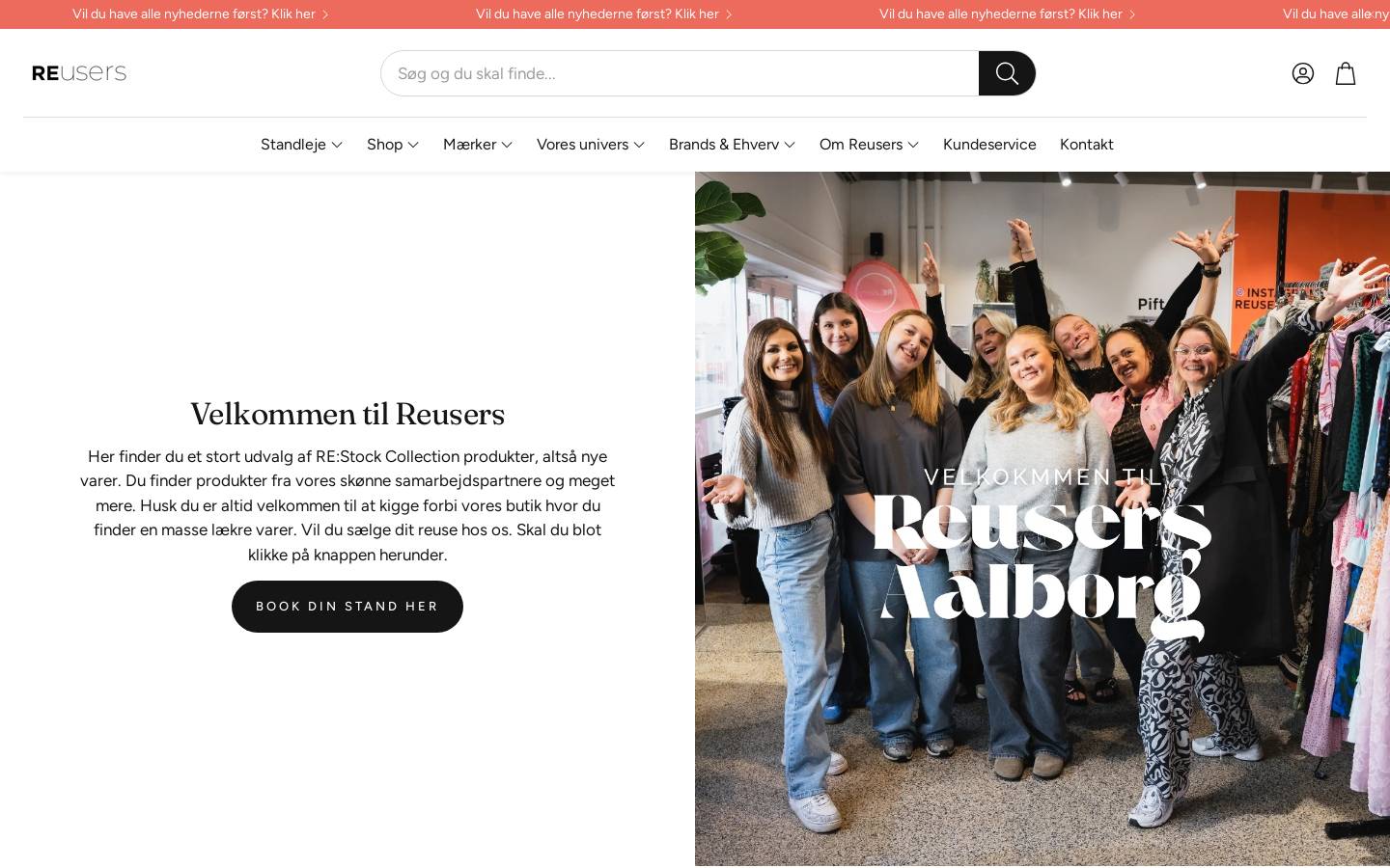 Reusers homepage screenshot