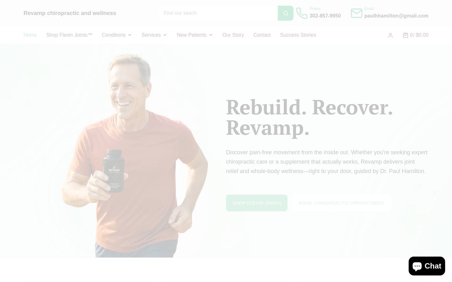 revampchiropracticandwellness.com homepage screenshot