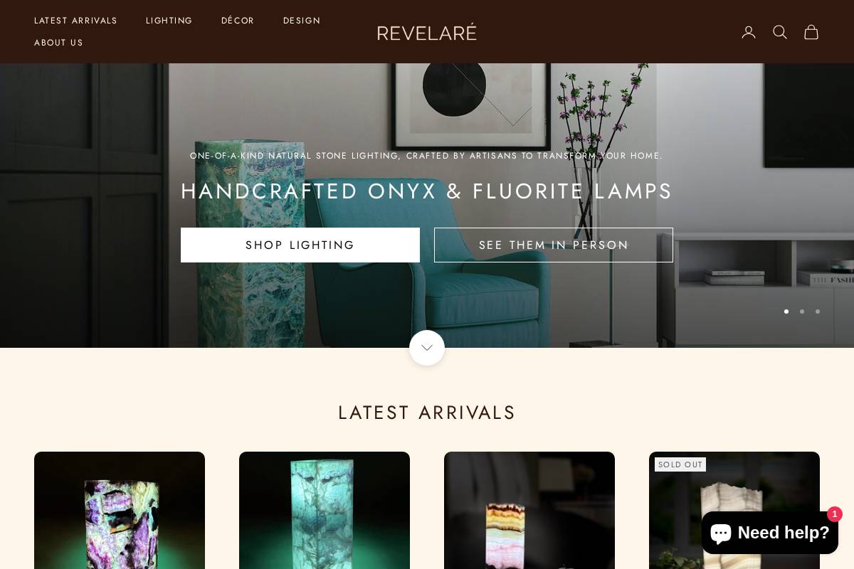 revelare.co homepage screenshot