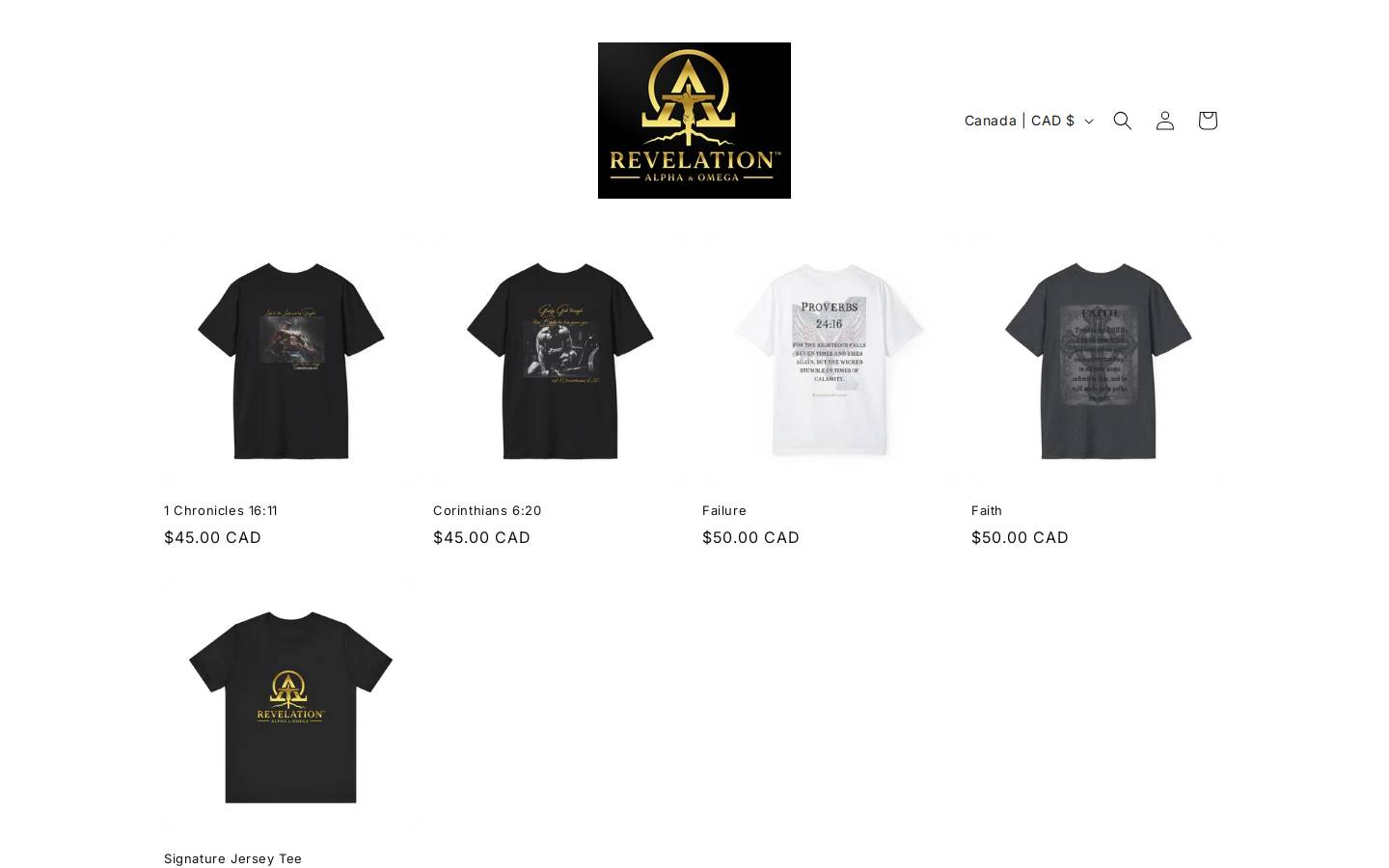 revelationao.com homepage screenshot
