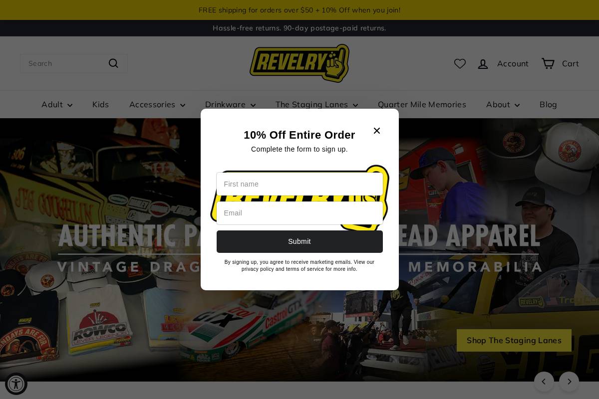 revelry1.com homepage screenshot