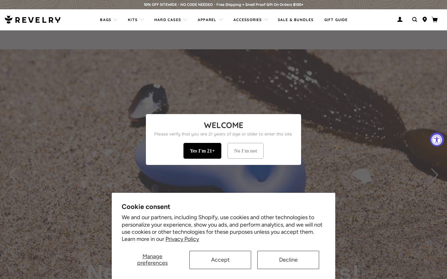 revelrysupply.com homepage screenshot