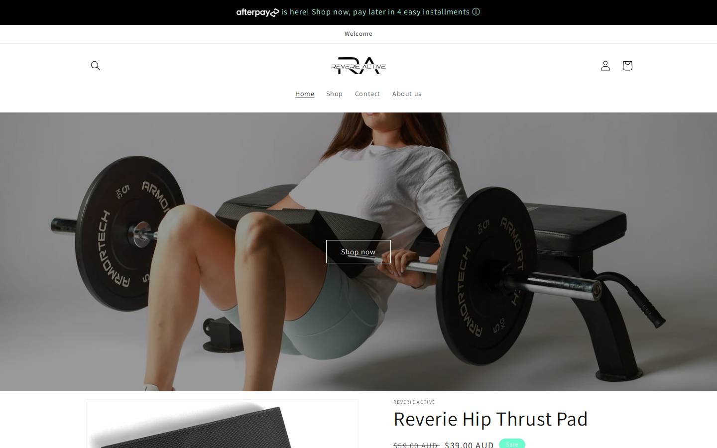 reverieactive.com homepage screenshot